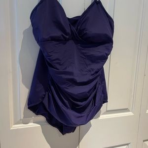 Trim Shaper Purple one piece bathing suit size 18 W